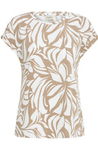 Floral Reverie Brown Silk Touch Jersey Top