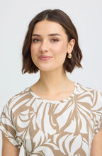Floral Reverie Brown Silk Touch Jersey Top