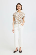 Floral Reverie Brown Silk Touch Jersey Top