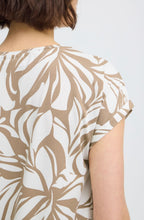 Floral Reverie Brown Silk Touch Jersey Top