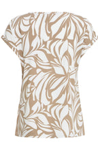 Floral Reverie Brown Silk Touch Jersey Top