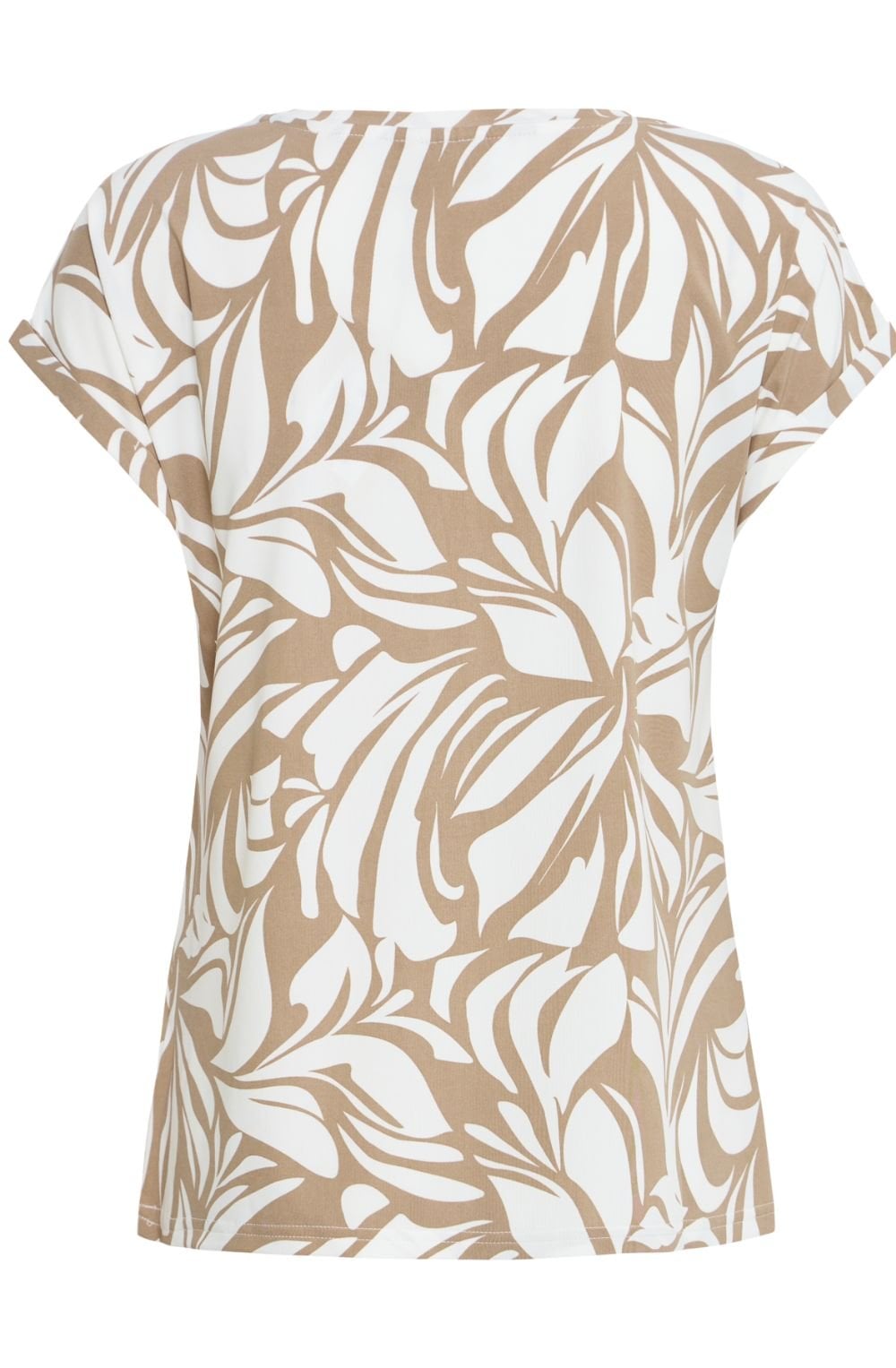 Floral Reverie Brown Silk Touch Jersey Top