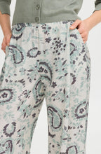 Frosty Green All Over Print Wide Leg Trousers