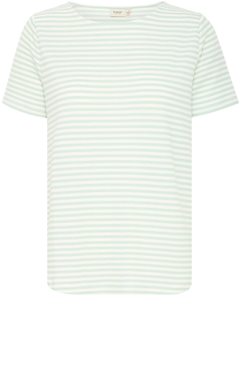Frosty Green Textured Jersey T Shirt