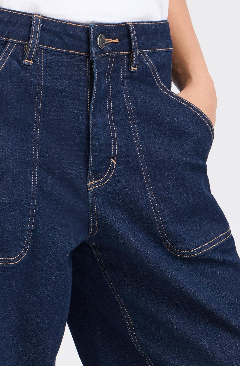 Indigo Denim Relaxed Jeans