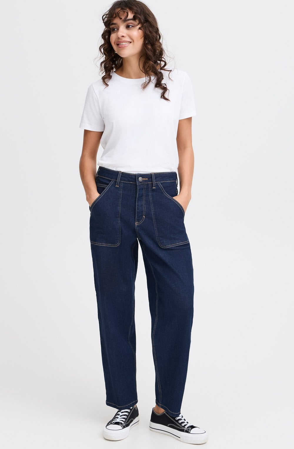 Indigo Denim Relaxed Jeans