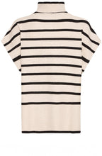 Limestone and Black Striped Cap Sleeve Jumper