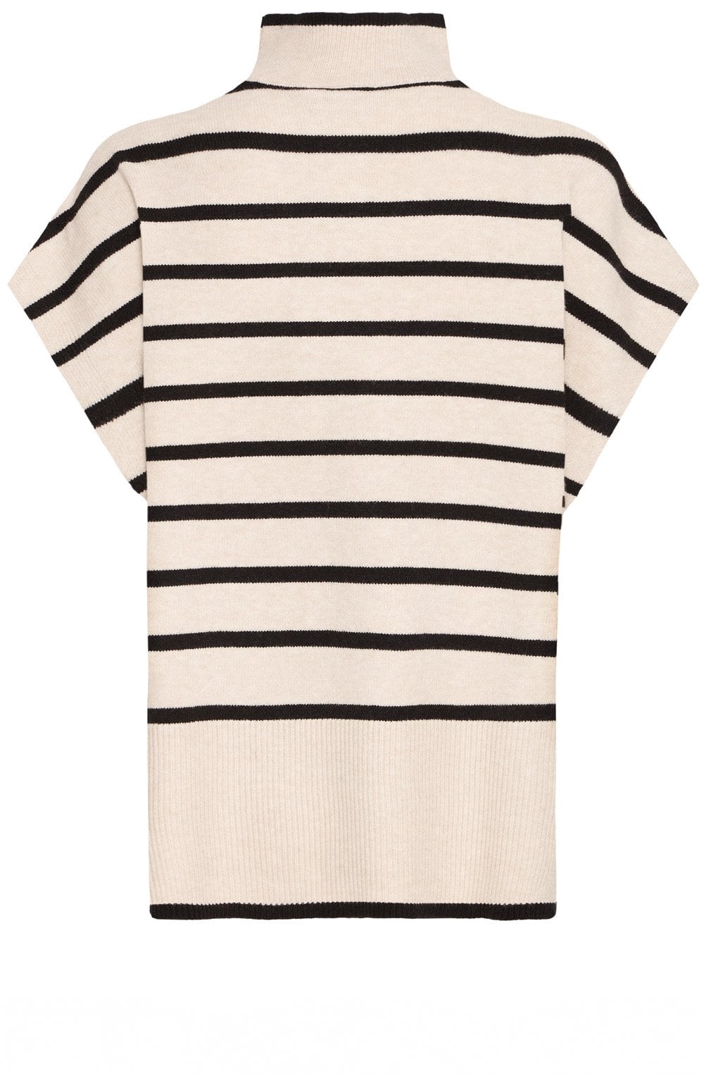 Limestone and Black Striped Cap Sleeve Jumper