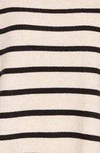 Limestone and Black Striped Cap Sleeve Jumper