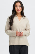 Limestone Collared V Neck Jumper