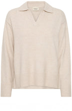 Limestone Collared V Neck Jumper
