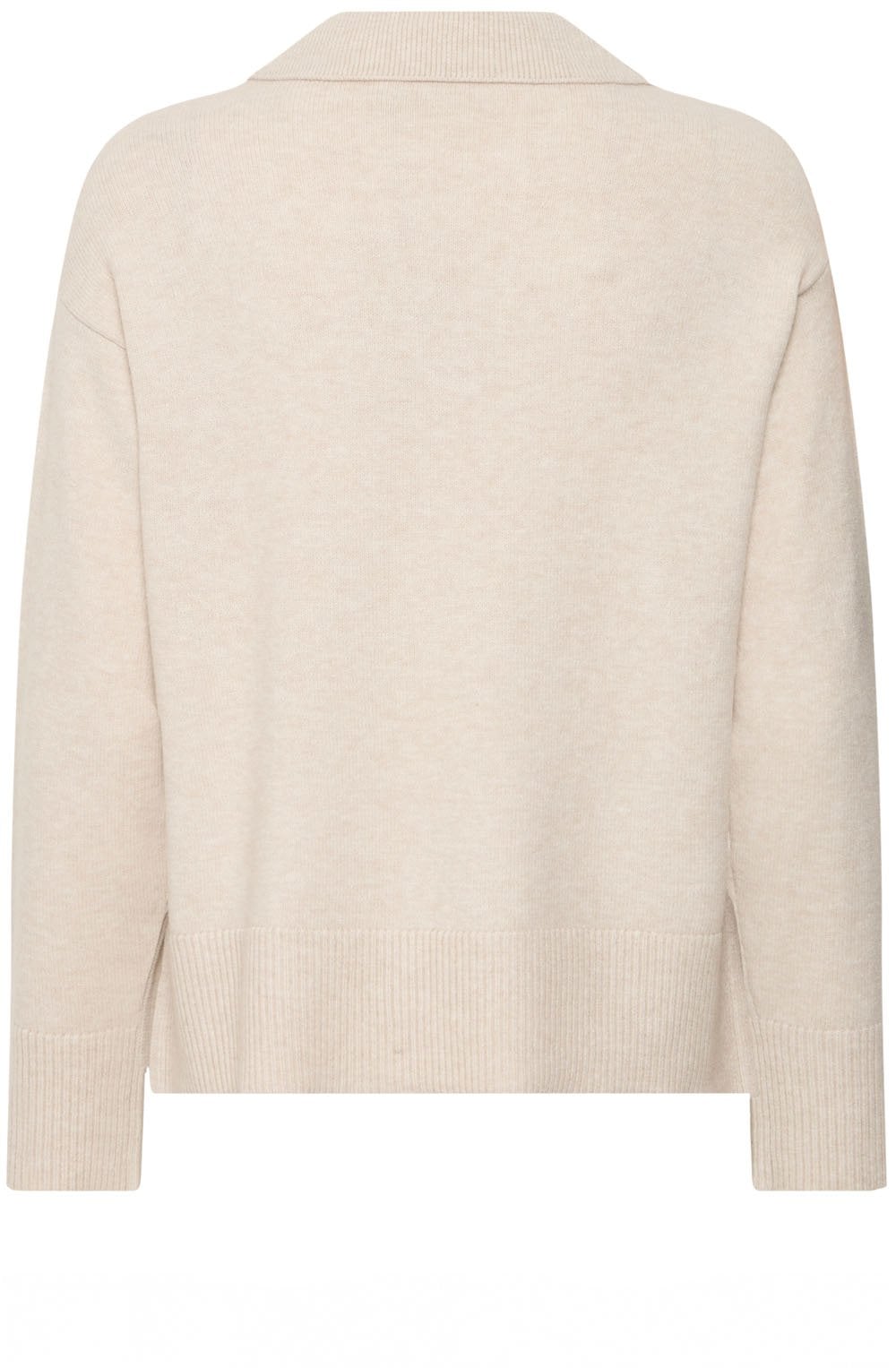 Limestone Collared V Neck Jumper