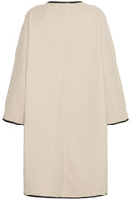 Limestone Melange and Black Piping Coat