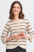 Limestone Stripe Knit Cardigan
