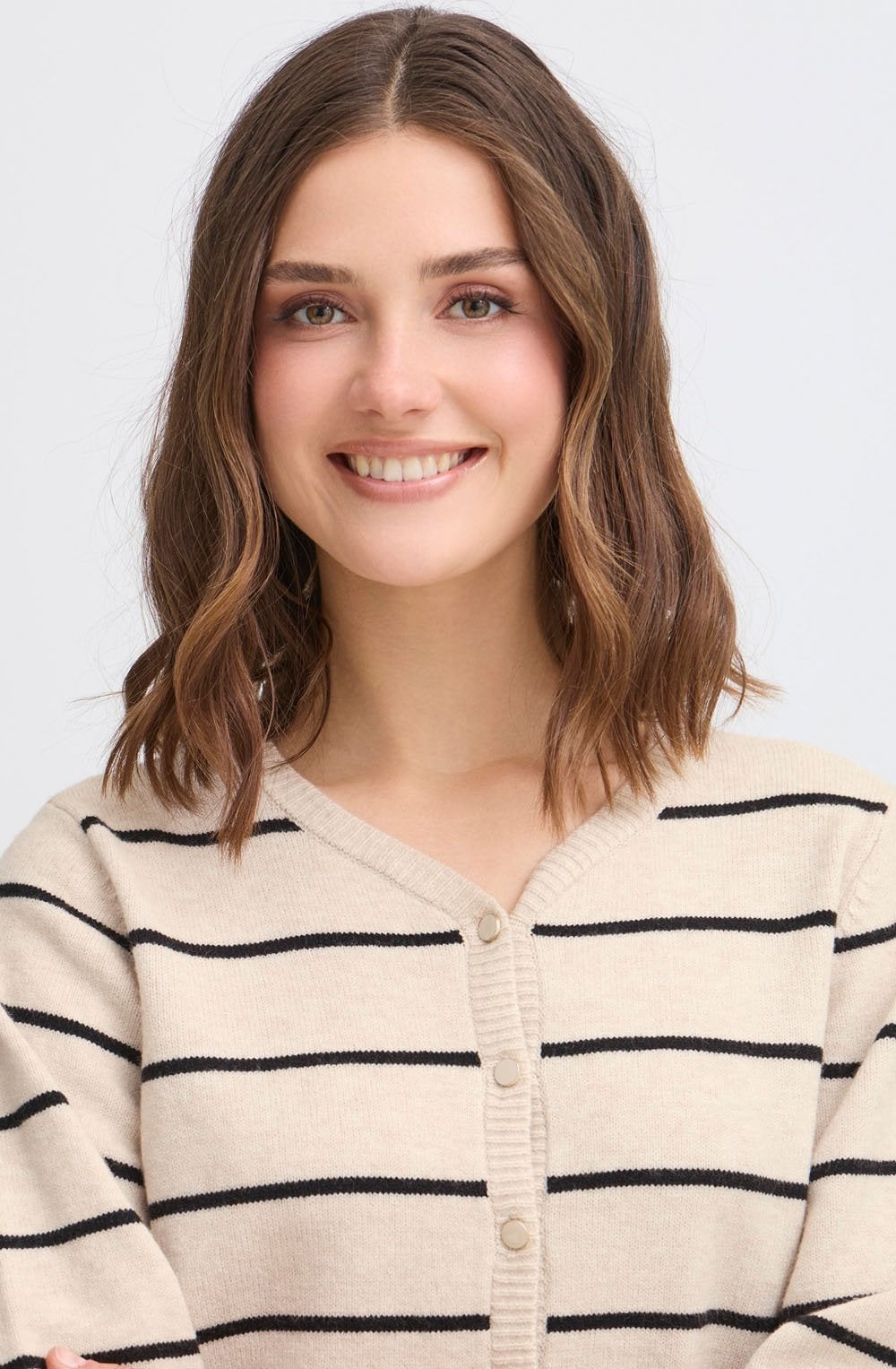 Limestone Stripe Knit Cardigan