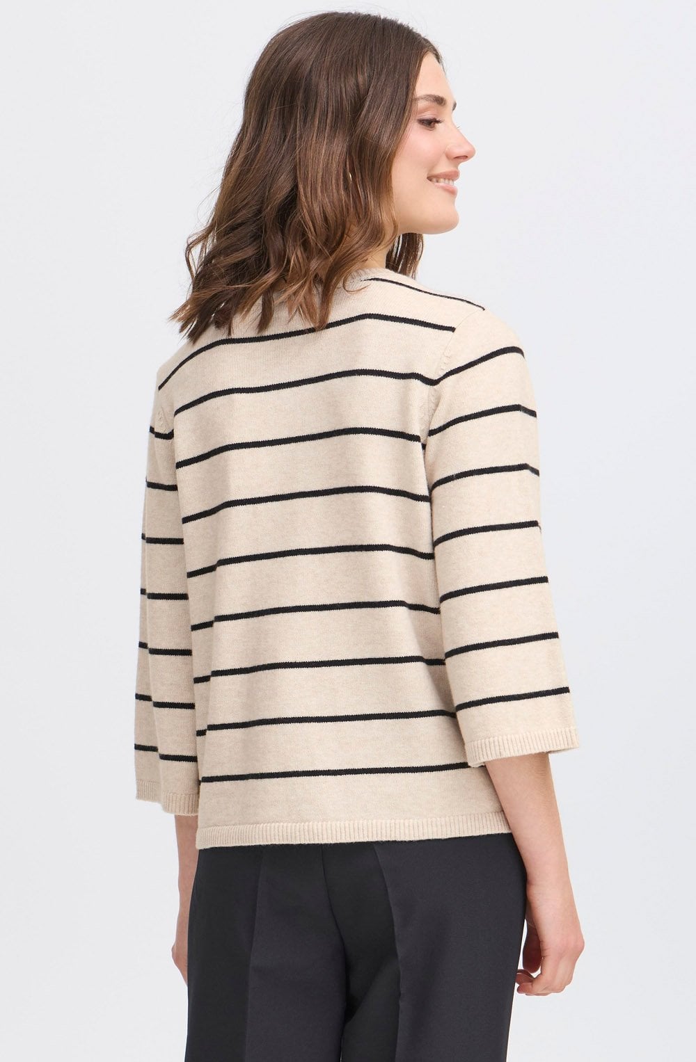 Limestone Stripe Knit Cardigan