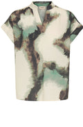 Marble Creme De Menthe Silk Touch Blouse