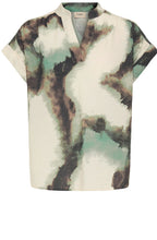 Marble Creme De Menthe Silk Touch Blouse