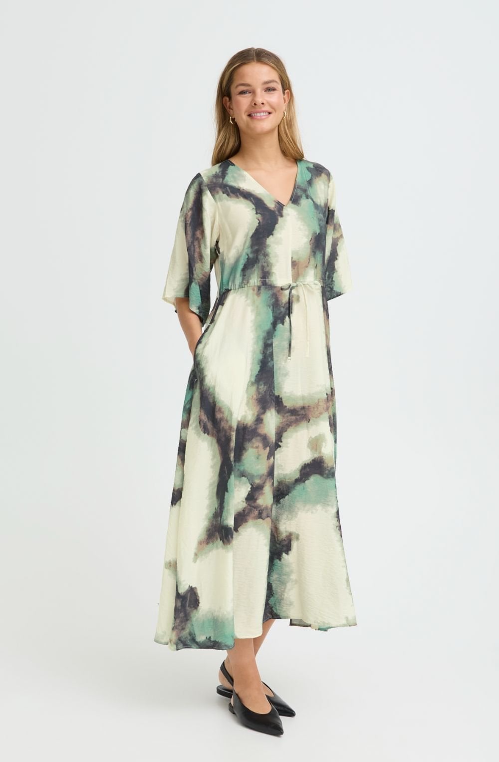 Marble Creme De Menthe Silk Touch Maxi Dress