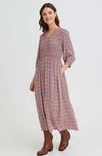 Maroon Tiny Petal Flowy Dress