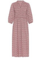 Maroon Tiny Petal Flowy Dress