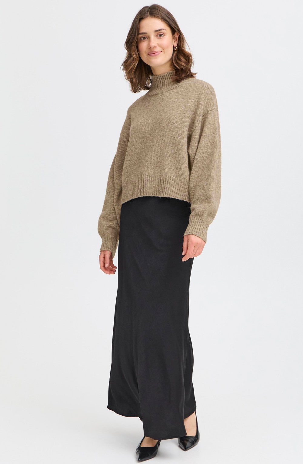 Moon Rock Ballon Sleeve Turtle neck Jumper