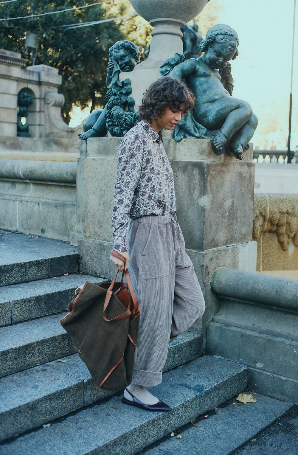 Moon Rock Corduroy Straight Leg Trousers
