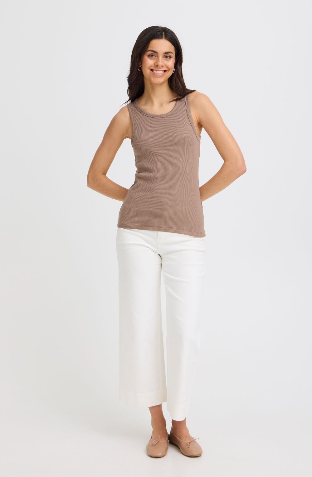 Mountain Brown Vest Top
