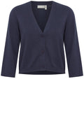Navy Blazer Sleeve Cardigan