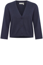 Navy Blazer Sleeve Cardigan