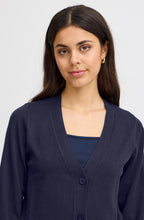 Navy Blazer Sleeve Cardigan