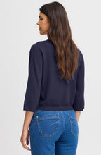 Navy Blazer Sleeve Cardigan
