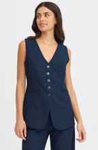 Navy Blazer Abigail Longline Waistcoat
