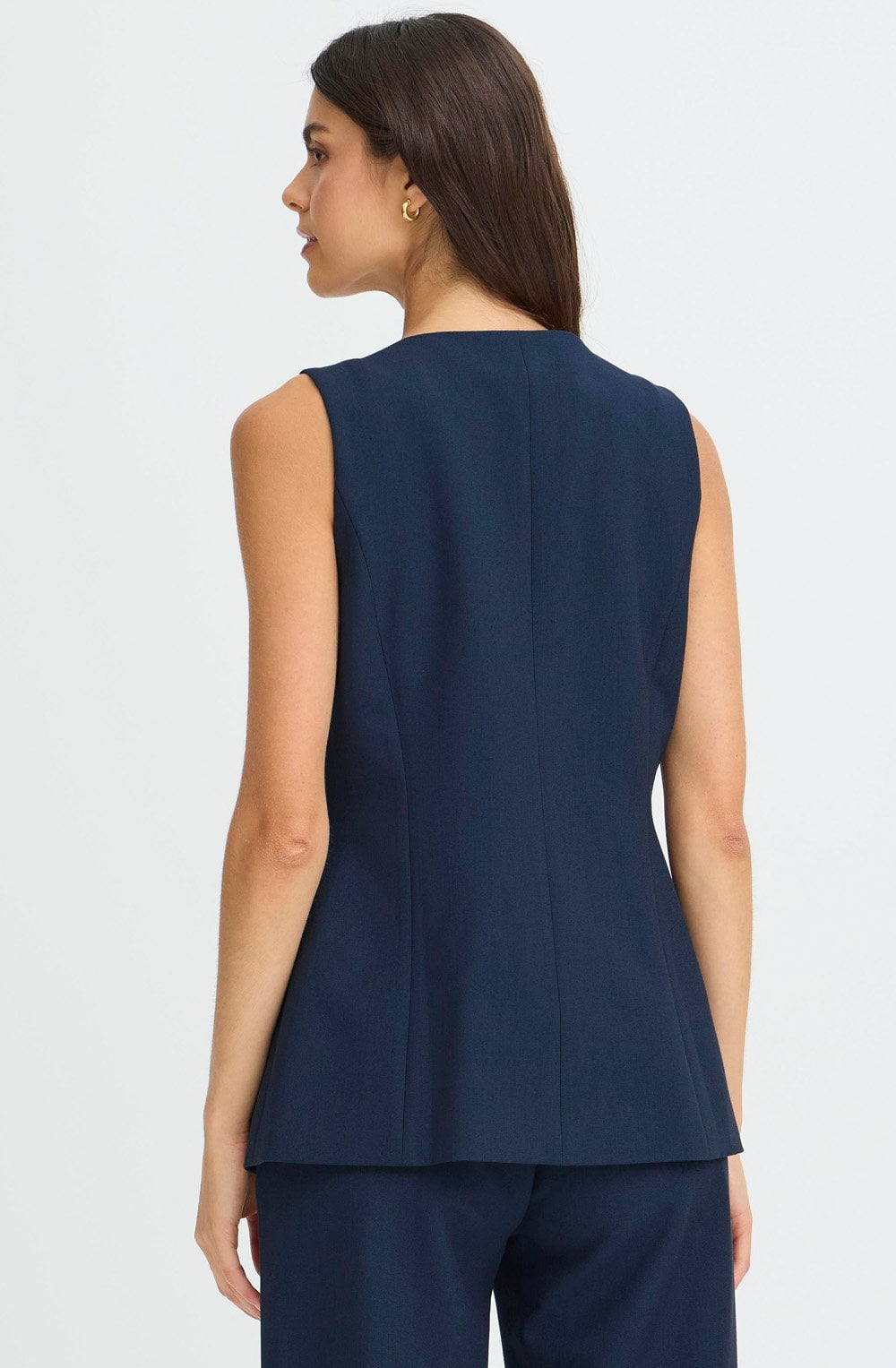 Navy Blazer Abigail Longline Waistcoat