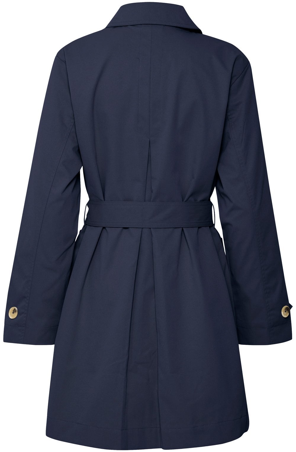 Navy Blazer Belted Mac