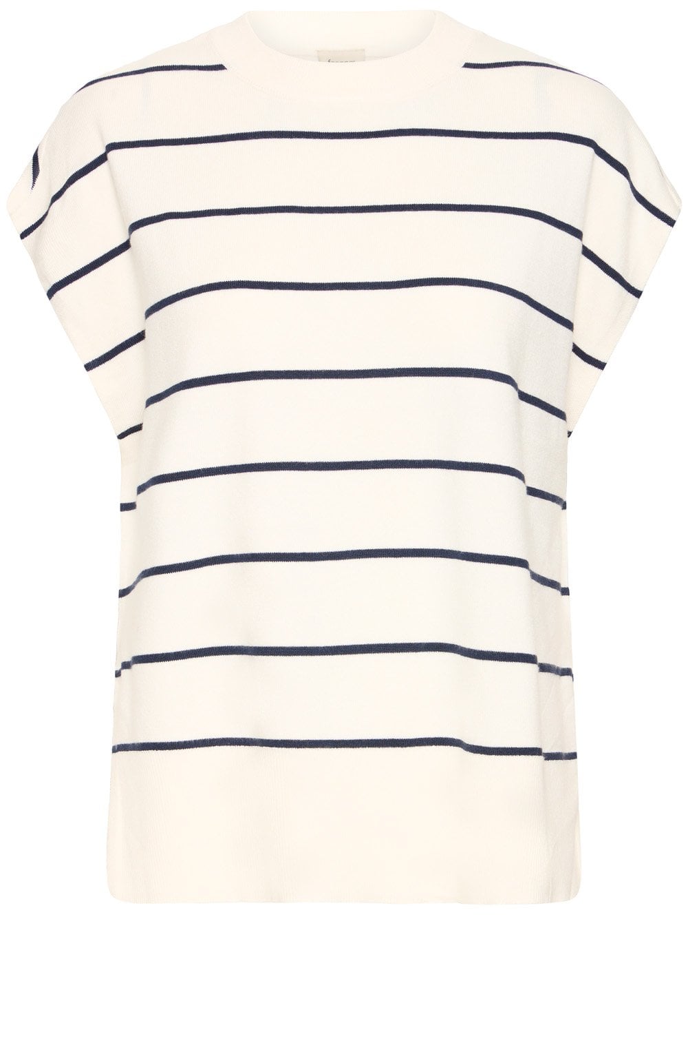 Navy Blazer Mary Capped Sleeve Knitted Top