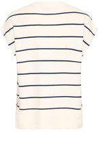 Navy Blazer Mary Capped Sleeve Knitted Top