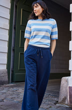 Navy Blazer Priya Textured Jersey Trousers