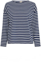 Navy Blazer Striped Top