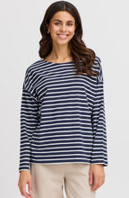 Navy Blazer Striped Top