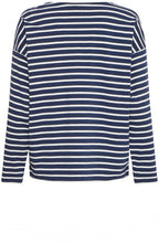 Navy Blazer Striped Top