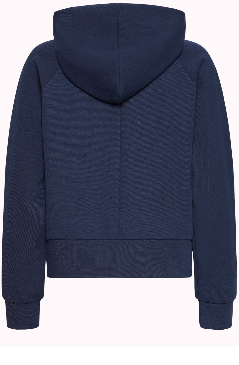 Navy Blazer Textured Jersey Priya Hooded Top