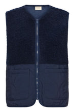 Navy Contrasting Teddy Waistcoat