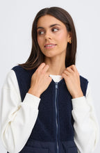 Navy Contrasting Teddy Waistcoat