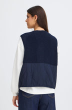 Navy Contrasting Teddy Waistcoat