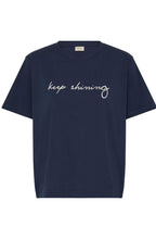 Navy Keep Shining Motif T Shirt