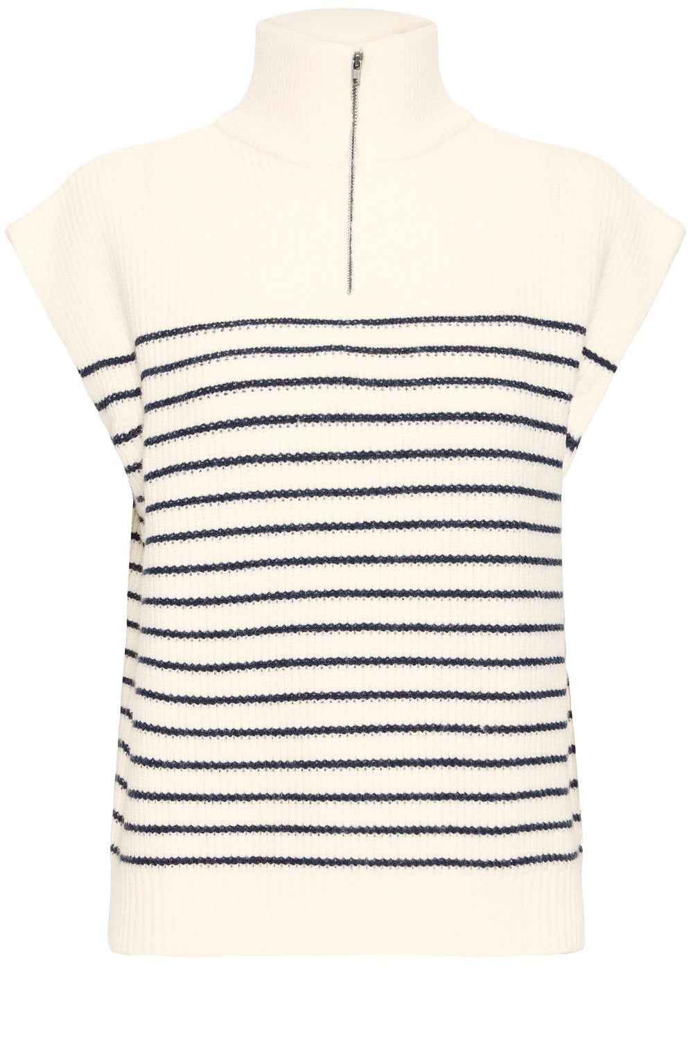 Navy Striped Quarter Zip Slip Over