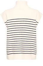 Navy Striped Quarter Zip Slip Over