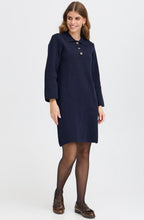 Night Sky Collared Knitted Dress