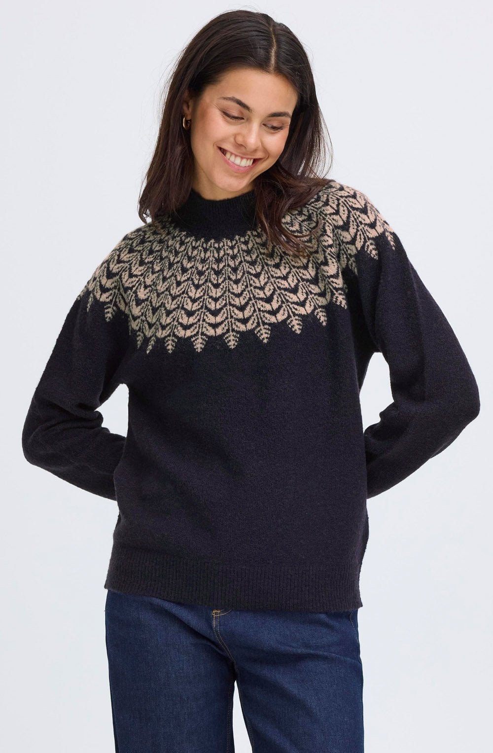 Night Sky Patterned Chest Jumper